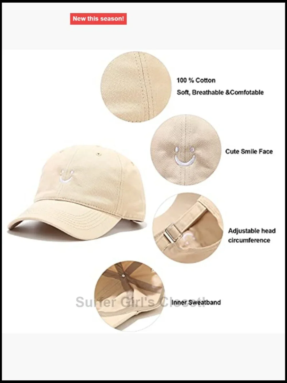 Low Profile Unstructured Cotton Dad Hat Adjustable Baseball Cap